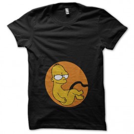 T-shirt foetus Homer Simpson black