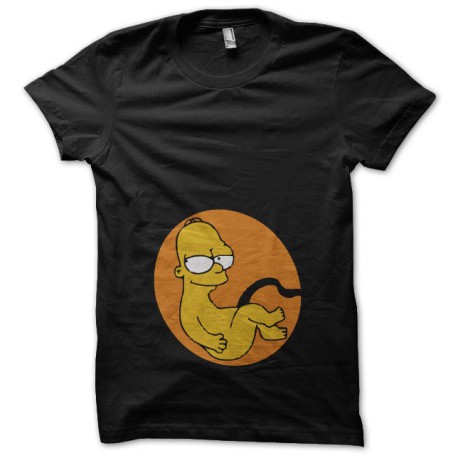 Tee shirt foetus Homer Simpson noir