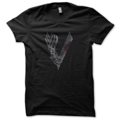 Tee shirt Vikings fan art noir
