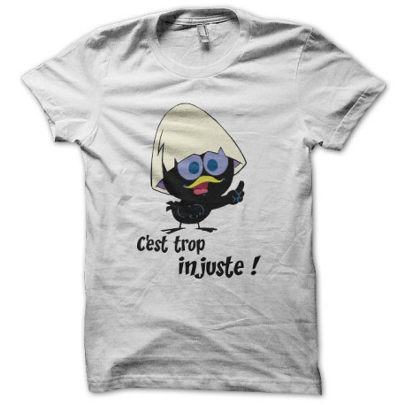 Tee shirt Calimero C'est trop injuste blanc