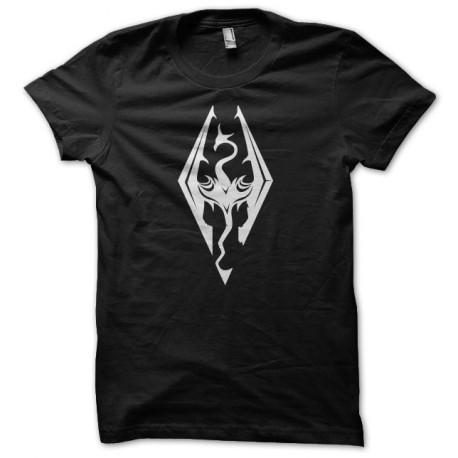 Tee shirt Skyrim dragon symbol noir