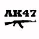 Tee shirt AK-47 kalachnikov noir/blanc