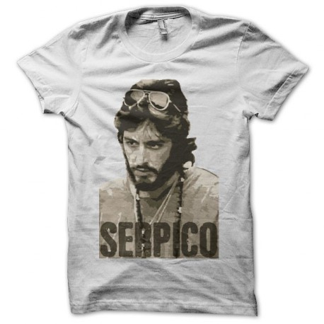 Tee shirt Serpico Al Pacino blanc