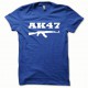 Tee shirt AK-47 kalachnikov blanc/bleu royal