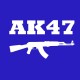 Shirt AK-47 Kalashnikov white / royal