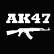 Tee shirt AK-47 kalachnikov blanc/noir
