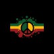 Tee shirt rasta Peace and Love artwork noir