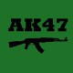 Tee shirt AK-47 kalachnikov noir/vert bouteille