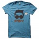 Tee shirt gangnam style psy gentleman gentle man bleu/noir