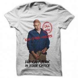Tee shirt Charlie Runkle Californication Jerk in your office blanc
