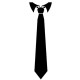 T shirt MIB black necktie white