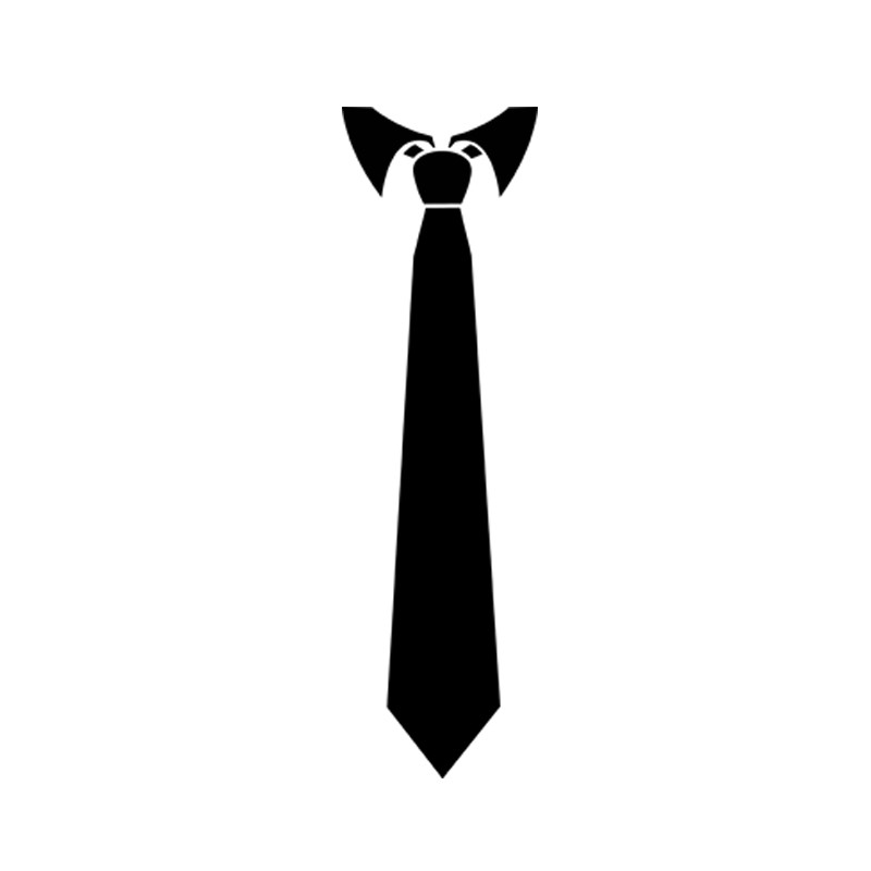black neck tie