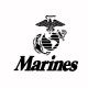 Tee shirt Marines noir/blanc