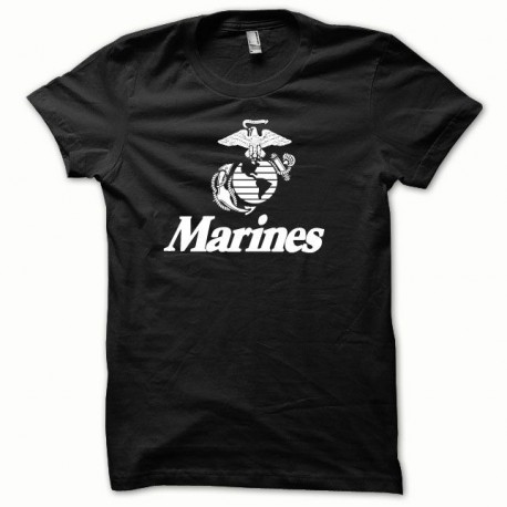 Tee shirt Marines blanc/noir
