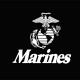 Tee shirt Marines blanc/noir