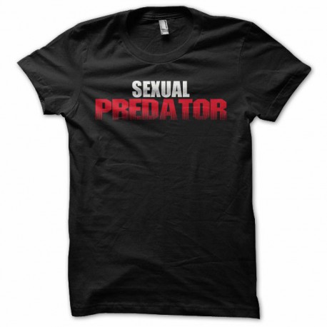 Tee shirt sexual predator noir