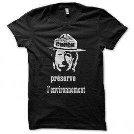 Tee shirt Chuck Norris préserve l'environnement noir