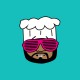 Tee shirt South Park parodie Chef cool lunettes geek rose lmfao turquoise