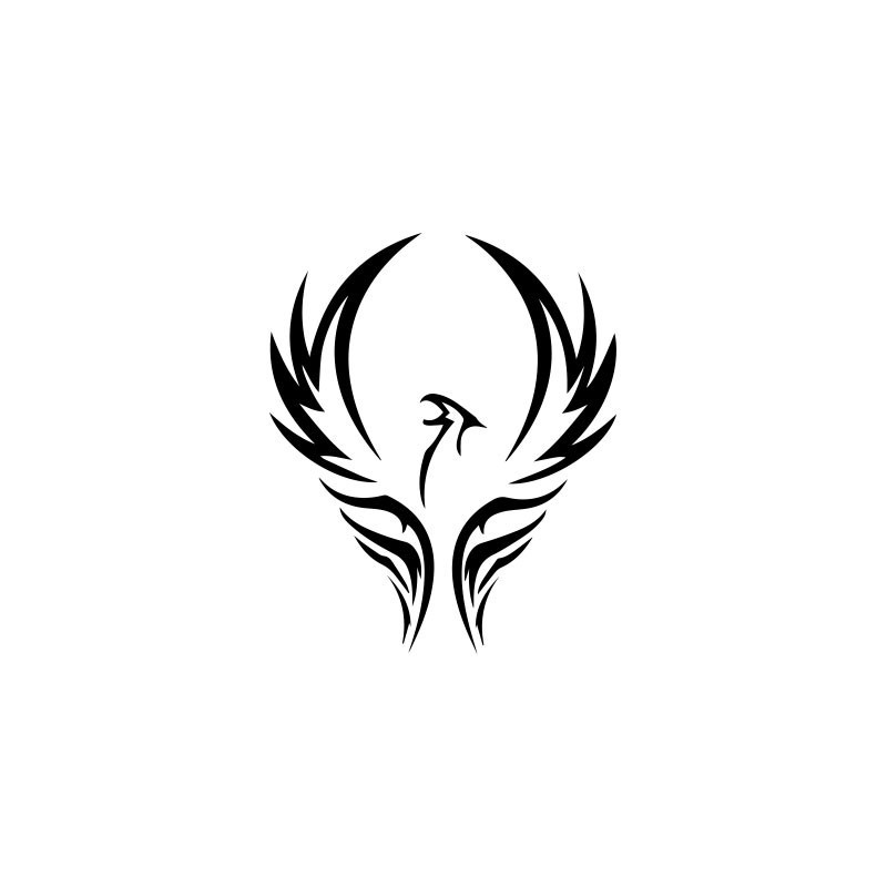 Tee Shirt Phoenix Tattoo Tribal Artwork Blanc Tee Shirt Phoenix Tattoo Tribal Artwork Blanc