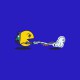 Tee shirt Pac man parodie Ghost Busters bleu