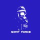 Tee shirt SWAT Force blanc/bleu royal