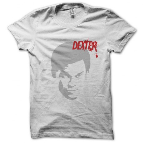 Tee shirt Dexter silhouette argentée sur blanc