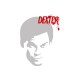 Tee shirt Dexter silhouette argentée sur blanc