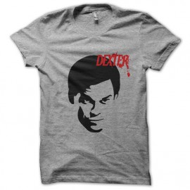 Tee shirt Dexter silhouette noire sur gris