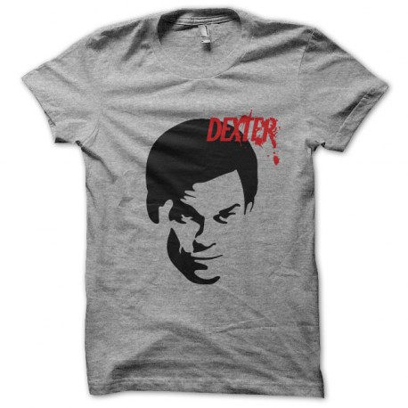 Tee shirt Dexter silhouette noire sur gris