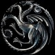Tee shirt Maison Targaryen dragons de khaleesi Trone de fer noir