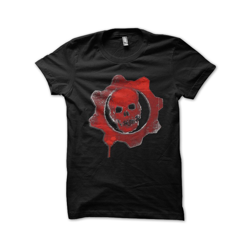 T-shirt video game Gears Of War Red symbol on black