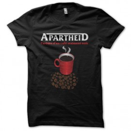 Tee shirt Les Nuls Nescafé parodie Apartheid noir