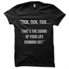 Tee shirt Dexter Jordan Chase Tick tick tick life running out noir