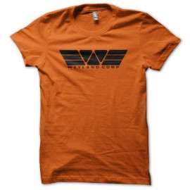 Tee shirt Weyland corp Prometheus Alien orange