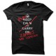 T-shirt Keep Calm parody zombies black