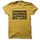 T-shirt Chuck Norris changed my life yellow