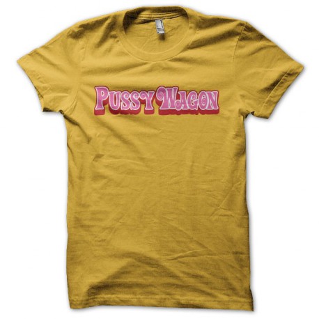 Tee shirt Pussy Wagon Kill Bill jaune