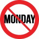Tee shirt marrant avec panneau en anglais je hais les lundi fuck mondays blanc