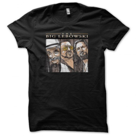 T-shirt The Big Lebowski triptych title black