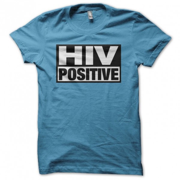 T-shirt HIV positive turquoise
