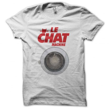 Tee shirt Les Nuls Le chat machine blanc
