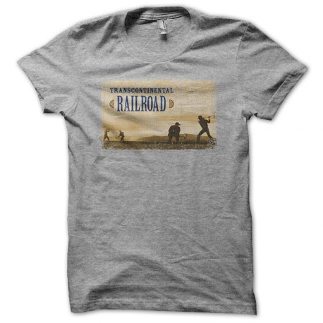 T-shirt Transcontinental Railroad vintage gray