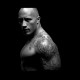 Tee shirt Dwayne Johnson photo en trame noir