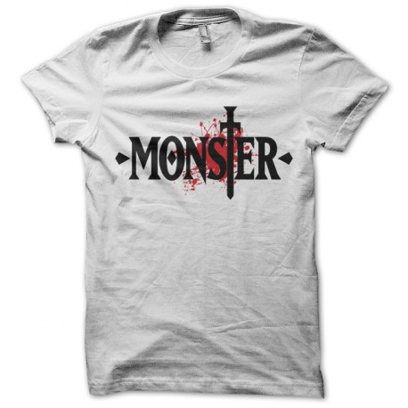 Shirt manga monster logo Naoki Urasawa red on white