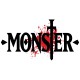 Tee shirt manga monster logo Naoki Urasawa rouge sur blanc