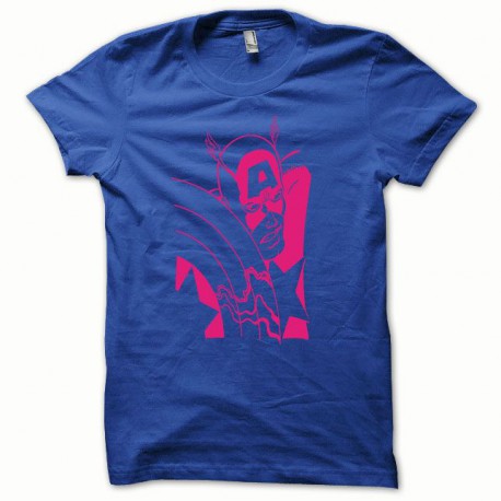 Tee shirt Capt America rouge/bleu royal