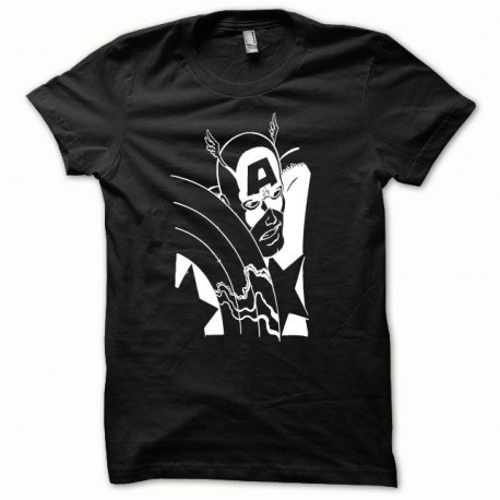 Tee shirt Capt America blanc/noir