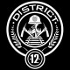 Tee Shirt Hanger Games District 12 black blazon