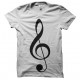 camiseta blanca clave de sol