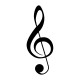 white t-shirt treble clef